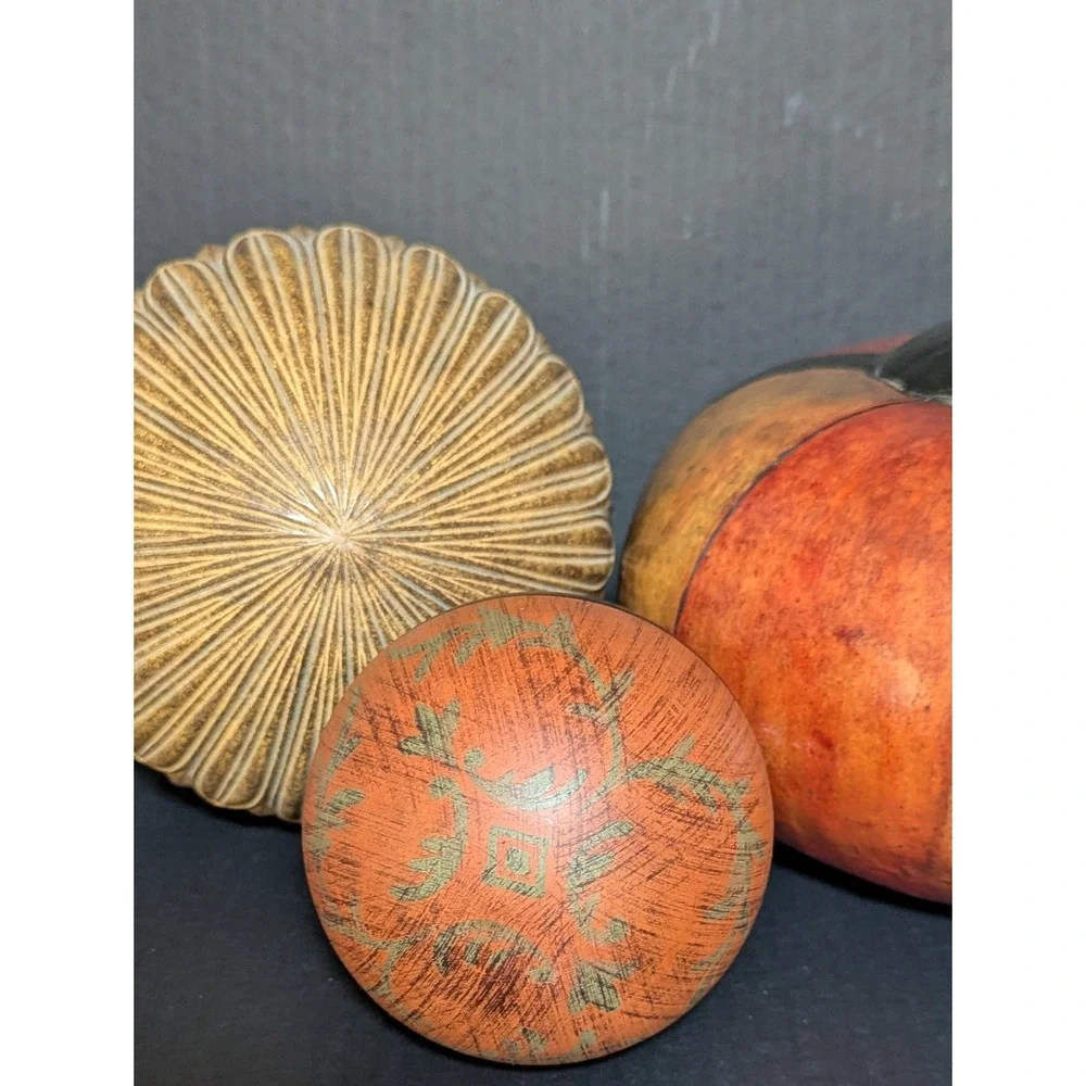 Contemporary Basket Fillers for Lrg‎ Basket Set of Three Large Gourd & Two Orbs